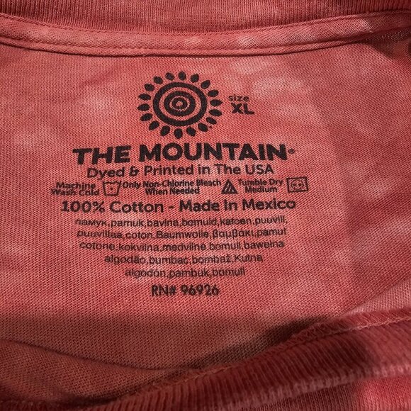 The Mountain Orange Tie -Dye Cotton T-Shirt Dogs Speak 2015‎ Size XL - Picture 5 of 5